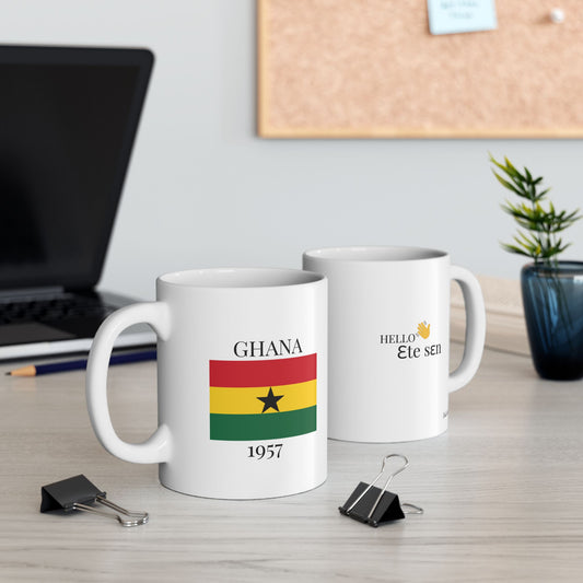 Ghana Flag Mug – Independence 1957 Coffee Cup (11oz, 15oz) | African Heritage Gift