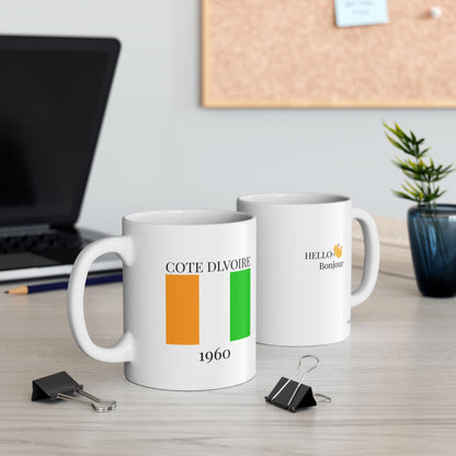 Cote Dlvoire Flag Mug – Independence 1960 Coffee Cup (11oz, 15oz) | African Heritage Gift