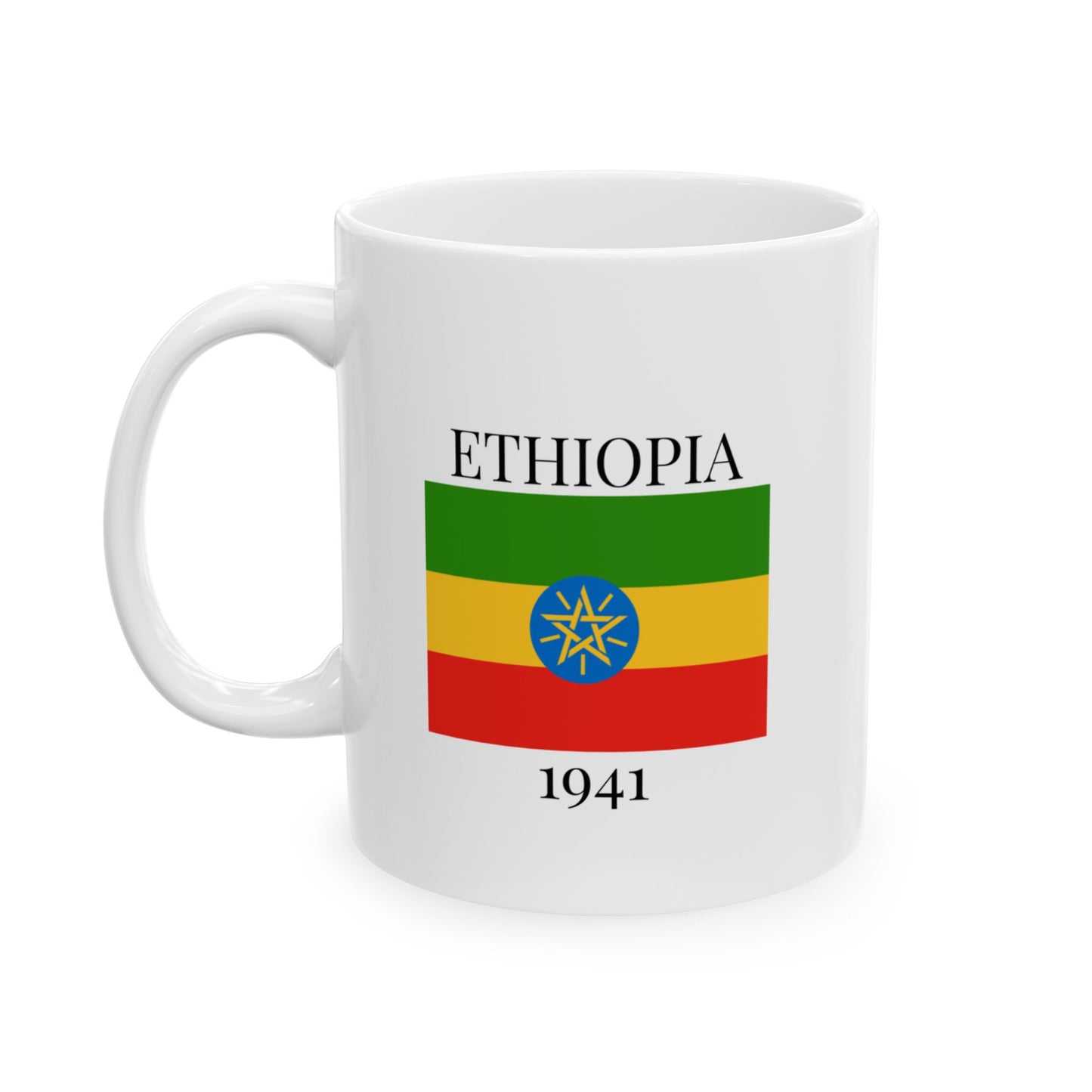 Ethiopia Flag Mug – Independence 1941 Coffee Cup (11oz, 15oz) | African Heritage Gift