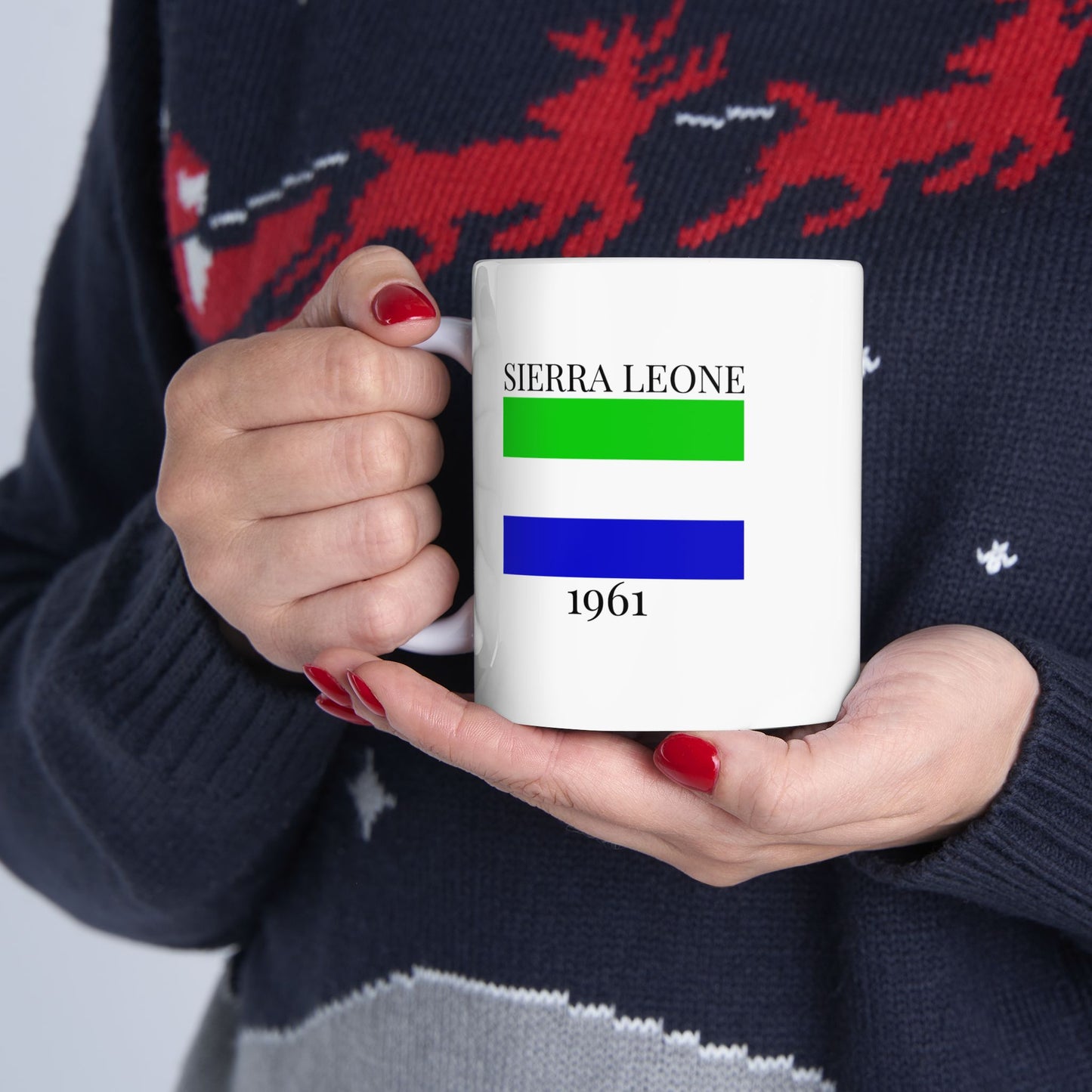 Sierra Leone Flag Mug – Independence 1961 Coffee Cup (11oz, 15oz) | African Heritage Gift