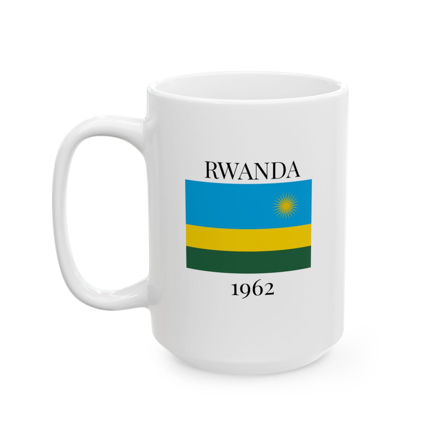 Rwanda Flag Mug – Independence 1962 Coffee Cup (11oz, 15oz) | African Heritage Gift