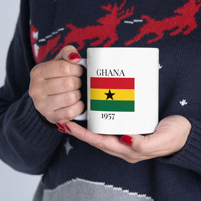 Ghana Flag Mug – Independence 1957 Coffee Cup (11oz, 15oz) | African Heritage Gift