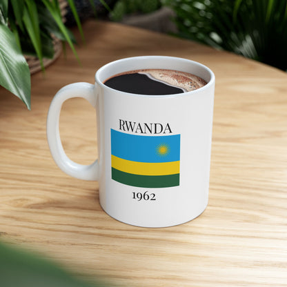 Rwanda Flag Mug – Independence 1962 Coffee Cup (11oz, 15oz) | African Heritage Gift