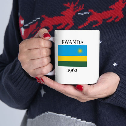 Rwanda Flag Mug – Independence 1962 Coffee Cup (11oz, 15oz) | African Heritage Gift