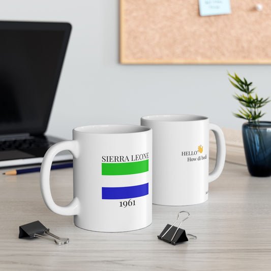 Sierra Leone Flag Mug – Independence 1961 Coffee Cup (11oz, 15oz) | African Heritage Gift