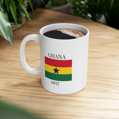 Ghana Flag Mug – Independence 1957 Coffee Cup (11oz, 15oz) | African Heritage Gift